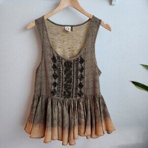 Anthropologie Akemi + Kim sequined flowy tank top M